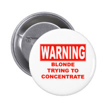 avertissement-blond pin's