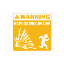Avertissement ! Carte postale en service d'explosi cartes postales