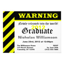 AVERTISSEMENT : Diplômé - invitations de partie
