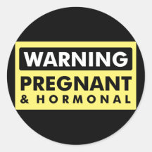 Avertissement : Enceinte et hormonal Adhésifs Ronds