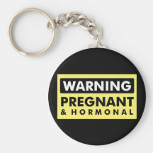 Avertissement : Enceinte et hormonal Porte-clés