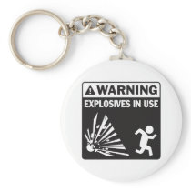 Avertissement ! Explosifs Keychain en service porte-clés