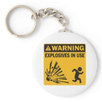 Avertissement ! Explosifs Keychain en service porte-clés