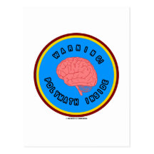 Avertissement ! Intérieur de grand penseur (logo d Carte Postale