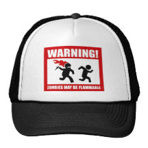 Avertissement ! Les zombis peuvent être chapeau in Casquettes