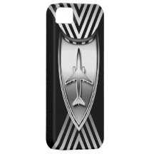 Avion argenté et noir géométrique coque Case-Mate iPhone 5