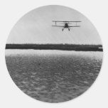 Avion Autocollant Rond