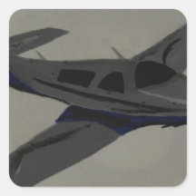 Avion Autocollants Carrés