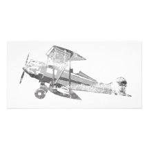 avion d'air vintage photocarte