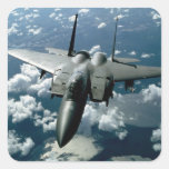 Avion de chasse stickers carrés