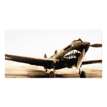 Avion de combat de Flying Tigers Curtiss P-40 de 2 Photocartes