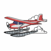 Avion de ponton polos brodés