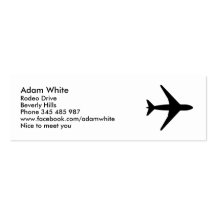 Avion Modèle De Carte De Visite
