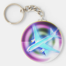Avion psychédélique porte-clef