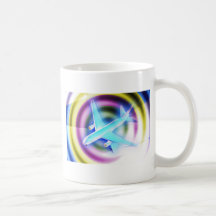 Avion psychédélique tasses à café