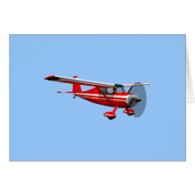 Avion rouge cartes de vœux