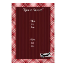 Avion rouge de plaid bristols personnalisés