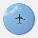 Avion sur le ciel magnets pour réfrigérateur