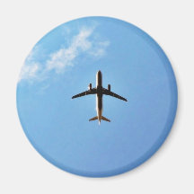 Avion sur le ciel magnets pour réfrigérateur