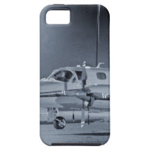 Avion" T-shirt blanc "noir de HDR d'image de photo Coques iPhone 5