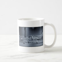 Avion" T-shirt blanc "noir de HDR d'image de photo Tasse À Café