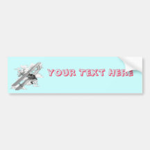 Avion vintage autocollant pour voiture
