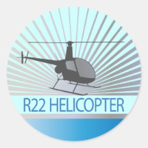 Avions d'hélicoptère autocollant rond