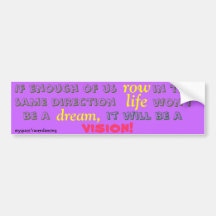 AVIRON VERS UNE VISION BUMPERSTICKER ADHÉSIFS POUR VOITURE