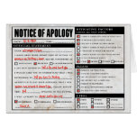 Avis d'excuses de Rickroll Astley Cartes