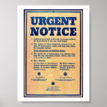 Avis urgent posters