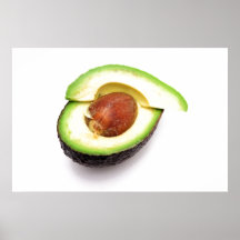 Avocat coupé en tranches affiche
