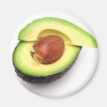Avocat coupé en tranches aimants pour réfrigérateur