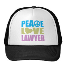 Avocat d'amour de paix casquettes