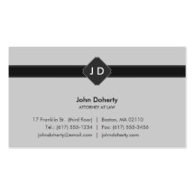 Avocat de monogramme - carte de visite