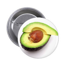 Avocat ouvert coupé en tranches badge