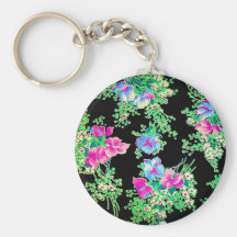 Awesome Colorful Floral Design Keychain