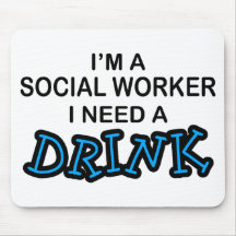 Ayez besoin d'une boisson - assistant social tapis de souris
