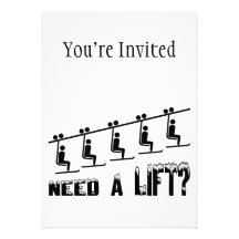 Ayez besoin d'une remonte-pente invitation