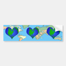Ayez un COEUR pour notre TERRE Autocollant Pour Voiture