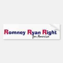 AZ- adhésif pour pare-chocs de Romney Ryan Autocollants Pour Voiture