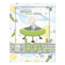 B2 de carte d'invitation de bébé de l'espace