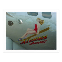 B-17" art obscurci "en aluminium de nez carte postale