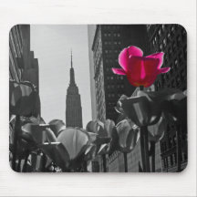 B&w de tulipes de NY + Tapis De Souris