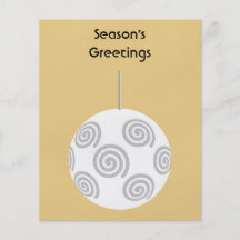 Babiole de Noël blanc. Sur la couleur d'or Tract Customisé