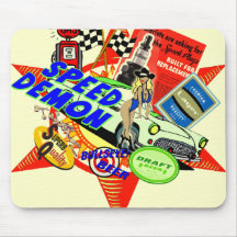 Baby boomer de démon de vitesse tapis de souris