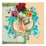 BABY SHOWER 2 de CIGOGNE rouge-rose Faire-part Personnalisé