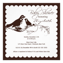 Baby shower à la mode d'oiseau de maman et de bébé bristols