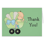 Baby shower+Boguet de bébé mignon/vert en pastel Cartes