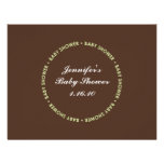Baby shower Brown et carte verte de RSVP Faire-part