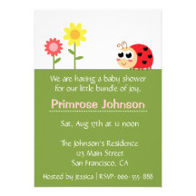 Baby shower : Coccinelle mignonne de bébé dans un  Bristols